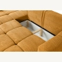 Fumo Komfortowa sofa narożna pikowana Tkanina Onega 19